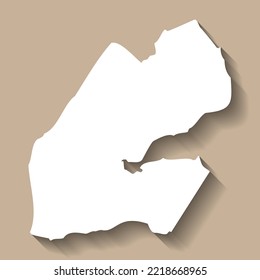 Djibouti vector country map silhouette