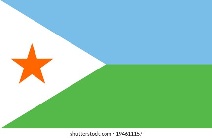 Djibouti vector flag.