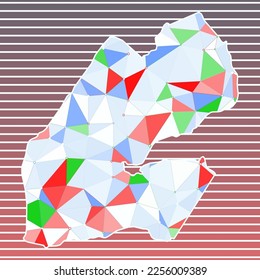 Djibouti vector illustration. Djibouti design on gradient stripes background. Technology, internet, network, telecommunication concept. Vector illustration.