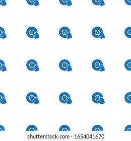 DJing icon pattern seamless isolated on white background. Editable filled DJing icon. DJing icon pattern for web and mobile.
