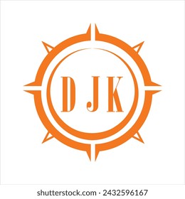 DJK letter design. DJK letter technology logo design on white background. DJK Monogram logo design for entrepreneur and business.