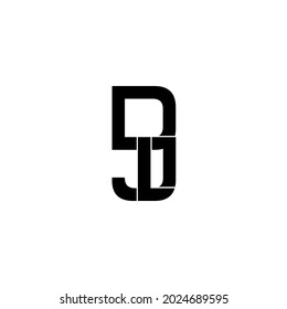 djl letter initial monogram logo design