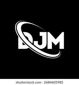 DJM logo. DJM letter. DJM letter logo design. Initials DJM logo linked with circle and uppercase monogram logo. DJM-typography for technology, business and real estate brand.