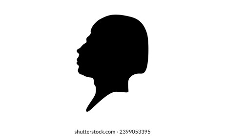 Djoser, Egyptian pharaoh , black isolated silhouette