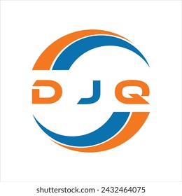 Diseño de letra DJQ. Diseño del logotipo de la tecnología de la letra DJQ sobre fondo blanco. Diseño de logo DJQ Monogram para emprendedores y empresas.