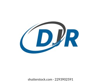 DJR letter creative modern elegant swoosh logo design