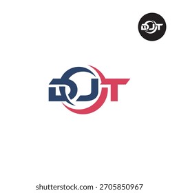 Letras do logotipo DJT Acrônimo inicial