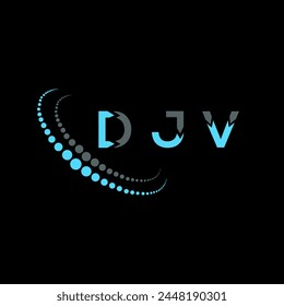 Abstraktes Design mit DJV-Logo. DJV einzigartiges Design. DJV.
