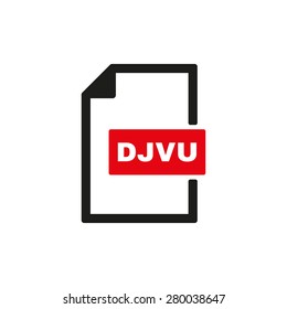 The DJVU icon. File format symbol. Flat Vector illustration