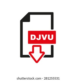 The DJVU icon. File format symbol. Flat Vector illustration