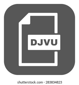 The DJVU icon. File format symbol. Flat Vector illustration. Button