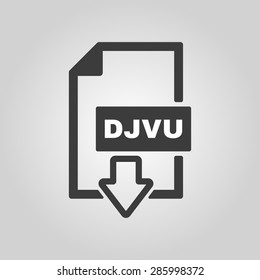 The DJVU icon. File format symbol. Flat Vector illustration