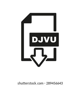 The DJVU icon. File format symbol. Flat Vector illustration