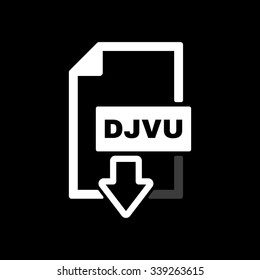 The DJVU icon. File format symbol. Flat Vector illustration