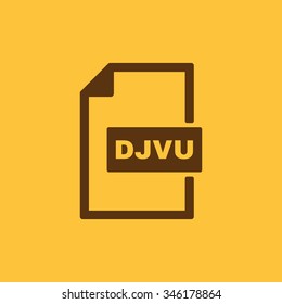 The DJVU icon. File format symbol. Flat Vector illustration