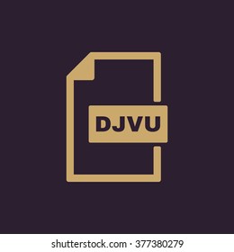 The DJVU icon. File format symbol. Flat Vector illustration