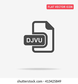 Djvu icon. Vector concept illustration for design.