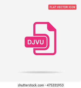 Djvu icon. Vector concept illustration for design.