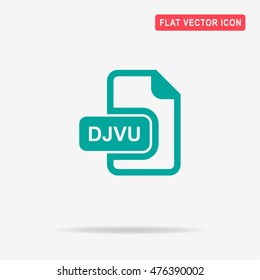 Djvu icon. Vector concept illustration for design.
