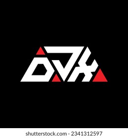 DJX Dreieck-Buchstaben Logo-Design mit Dreiecksform. DJX Dreieck Logo Design Monogramm. DJX Dreieck-Vektorlogo-Vorlage mit roter Farbe. DJX dreieckiges Logo Einfach, elegant und luxuriös.