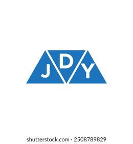 DJY 3 triangle shape logo design on white background. DJY creative initials letter logo concept.
