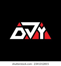 DJY Triangle Buchstaben Logo Design mit Dreiecksform. DJY Dreieck Logo Design Monogramm. DJY Dreieck-Vektorlogo-Vorlage mit roter Farbe. DJY dreieckiges Logo Einfach, elegant und luxuriös.