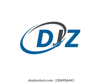 DJZ letter creative modern elegant swoosh logo design