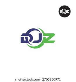 DJZ Logo Letras Iniciales Acrónimo