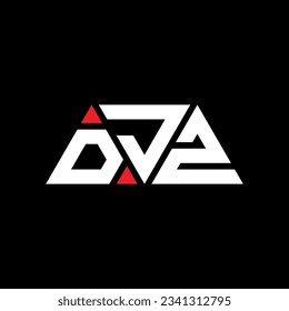 DJZ triangle letter logo design with triangle shape. DJZ triangle logo design monogram. DJZ triangle vector logo template with red color. DJZ triangular logo Simple, Elegant, and Luxurious design.