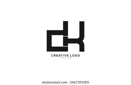 DK Abstract initial monogram letter alphabet logo design