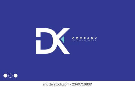 DK Alphabet letters Initials Monogram logo KD, D and K