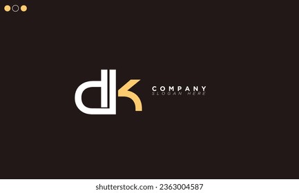 DK Alphabet letters Initials Monogram logo KD, D and K