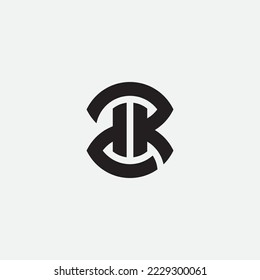 DK or DR logo design. Monogram concept logo.