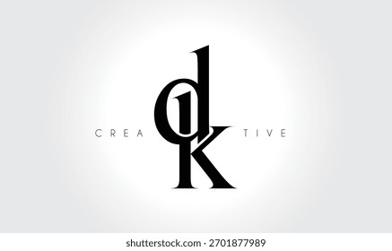 DK  Elegant Serif Monogram Logo – Luxury Lowercase Typographic Lettermark for Modern Branding