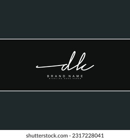 DK Handgeschriebenes Signaturlogo - Vektorlogo-Vorlage für Beauty-, Mode- und Fotografie-Unternehmen