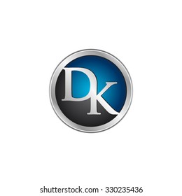 DK initial circle logo blue