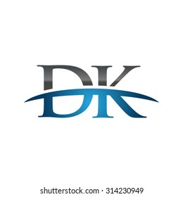 Qk Initial Company Blue Swoosh Logo Stock Vector (Royalty Free ...