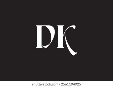 DK initial letter logo design and minimalist logo
