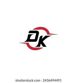 DK initial logo cool and stylish concept for esport or gaming logo as your inspirational