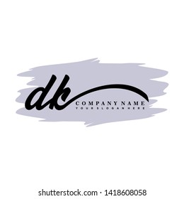 DK initial signature logo. handwriting logo template vector,