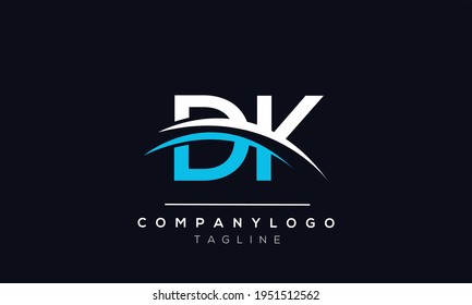 DK initials monogram letter text alphabet logo design	