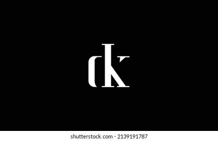 Dk Kd Abstract Letters Logo Monogram Stock Vector (Royalty Free ...