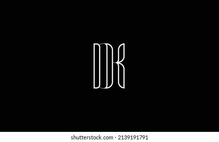 Monogramm für abstrakte DK-, KD-Zeichen