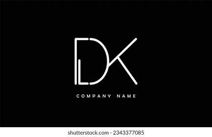 DK, KD Abstract Letters Logo Monogram