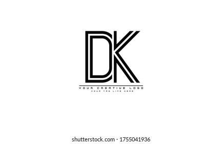Dk Kd Abstract Vector Logo Monogram Stock Vector (Royalty Free ...