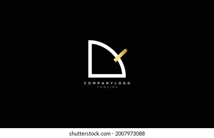 DK KD D Y K Resumen diseño inicial del logotipo del logotipo de la letra monograma inicial