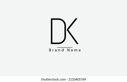 DK KD D K abstract vector logo monogram template