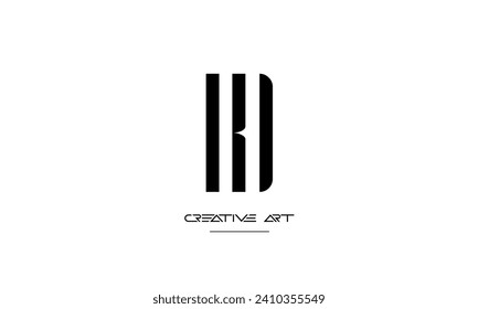 DK, KD, D, K abstract letters logo monogram