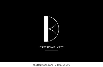 DK, KD, D, K abstract letters logo monogram