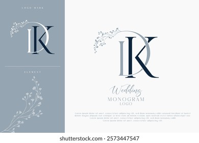 DK KD Initial Wedding Logo Monogram